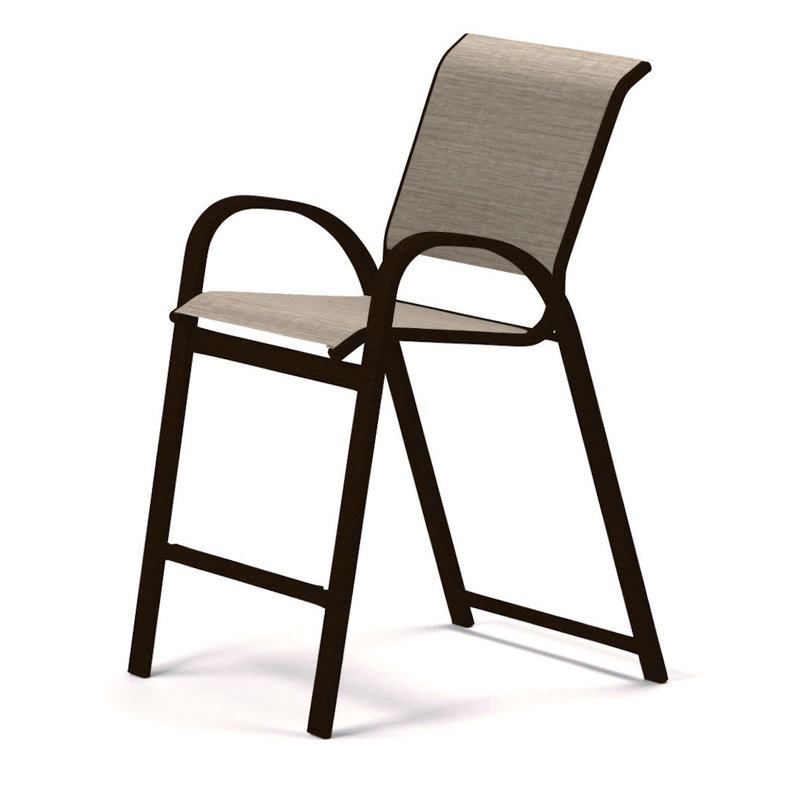 Tabouret de bar 42 po Holna, Bristol taupe Sunbrella®, Kona texturé