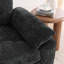 Canapé inclinable double avec dossier réglable manuellement, port de charge USB, support pour téléphone, accoudoirs rembourrés et repose-pieds avec rangement-129687407