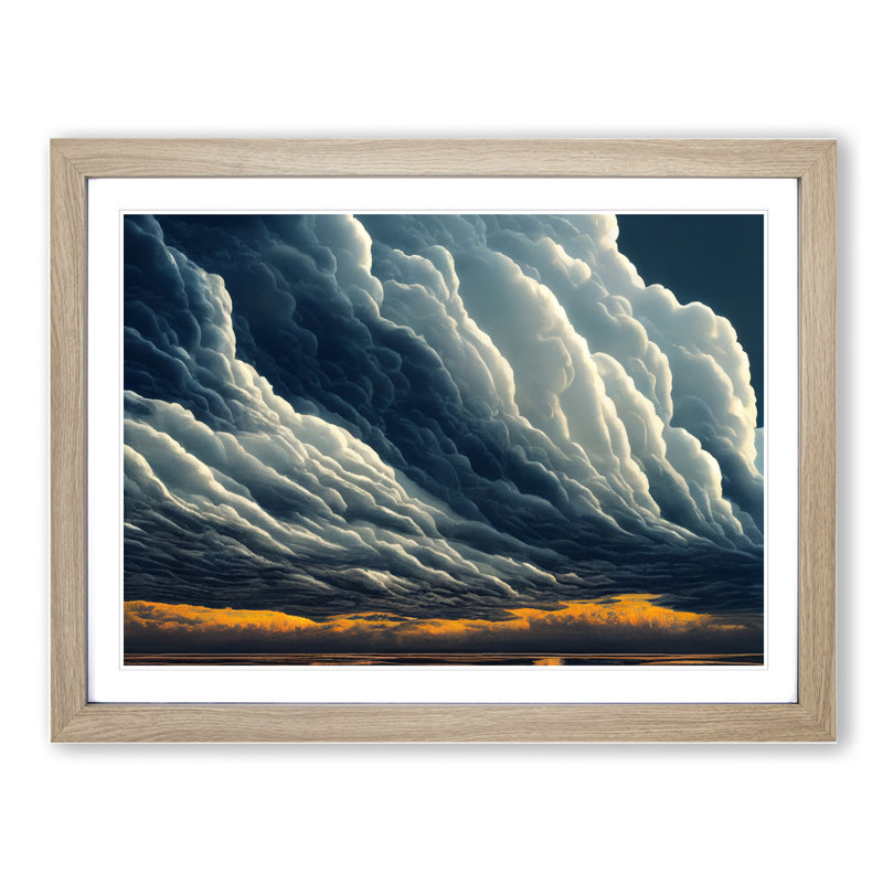 Stormy Sky Vol.1 - Framed Print, 46cm H x 64cm W x 2cm D, Oak