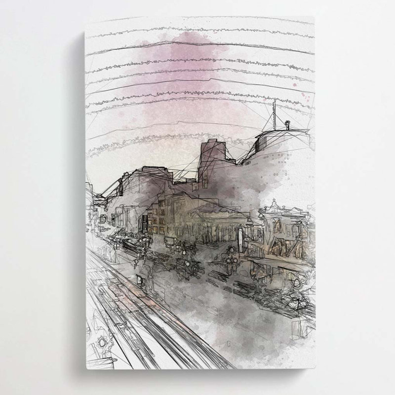 Canal Street in New Orleans in Abstract - Wrapped Canvas, 50cm H x 35cm W x 3cm D
