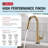 Essa Touchless Kitchen Faucet with Touch Technology, Brushed Gold Kitchen Sink Faucet with Pull Down Sprayer, Single Hole, Champagne Bronze-109382171