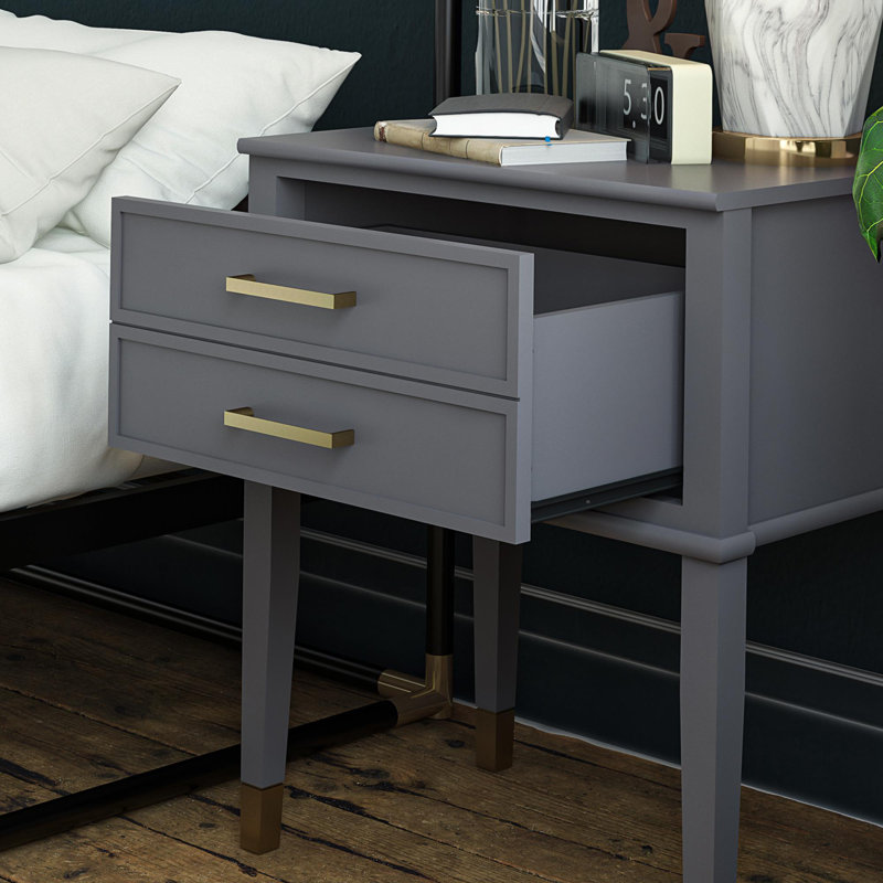 Westerleigh 1-Drawer Nightstand, Gray