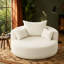 Fauteuil d'appoint pivotant à 360 ° avec 3 coussins amovibles pour le salon, la chambre à coucher, le bureau et l'hôtel, beige-1442907382