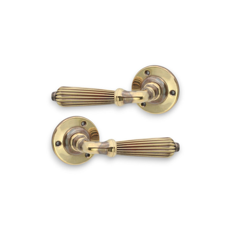 Regency Door Handle, Aged Brass