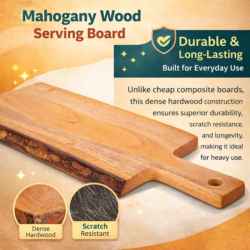Millwood Pines Kiefer Wood Cheese Board