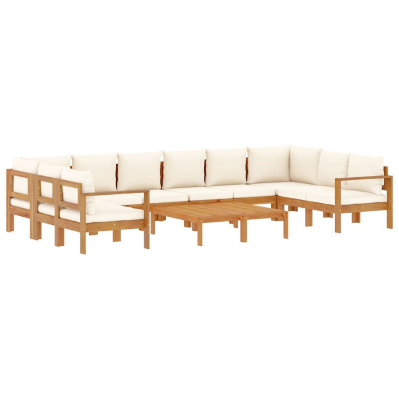 8 Piece Garden Sofa Set With Cushions Solid Wood Acacia