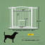 Barrière pour animaux de compagnie, très large barrière pour chien avec porte pour chat