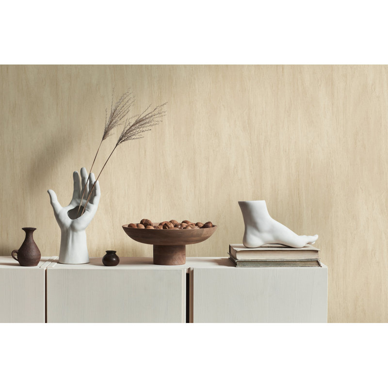 Woods and Wicker Collection Wood Effect Wallpaper Roll, Beige