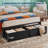 Queen Size Bed Frame with Drawer & Charging Station, Grey