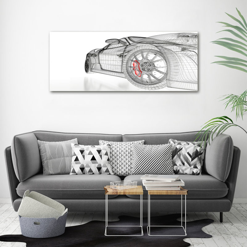 Car Grid - Wrapped Canvas Art Prints