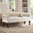 Bedroom Velvet Button - Solid Wood Base And Champagne Upholstery Upholstered Bench For-607119201