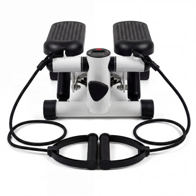 Steppers For Exercise, Mini Stair Stepper With Resistance Bands At Home Workout Equipment With 330.7lbs Loading Capacity, Hydraulic Fitness Stepper With Lcd Monitor
