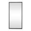 Grand miroir de plancher en métal noir minimaliste