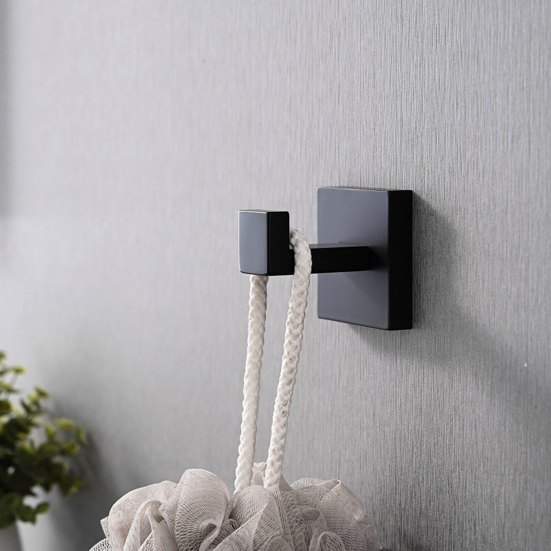4 304 Stainless Steel Bathroom Gear Collection - Matte Black, Rust-, Scratch-, Modern Look, Simple Installation For Different Rooms Black Hardware 4 Pieces, Steel, Design, Effortless Multiple Areas