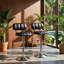 Tabouret de bar en similicuir réglable l 17,5 po x P 16 po x H 44 po Wonder Haus