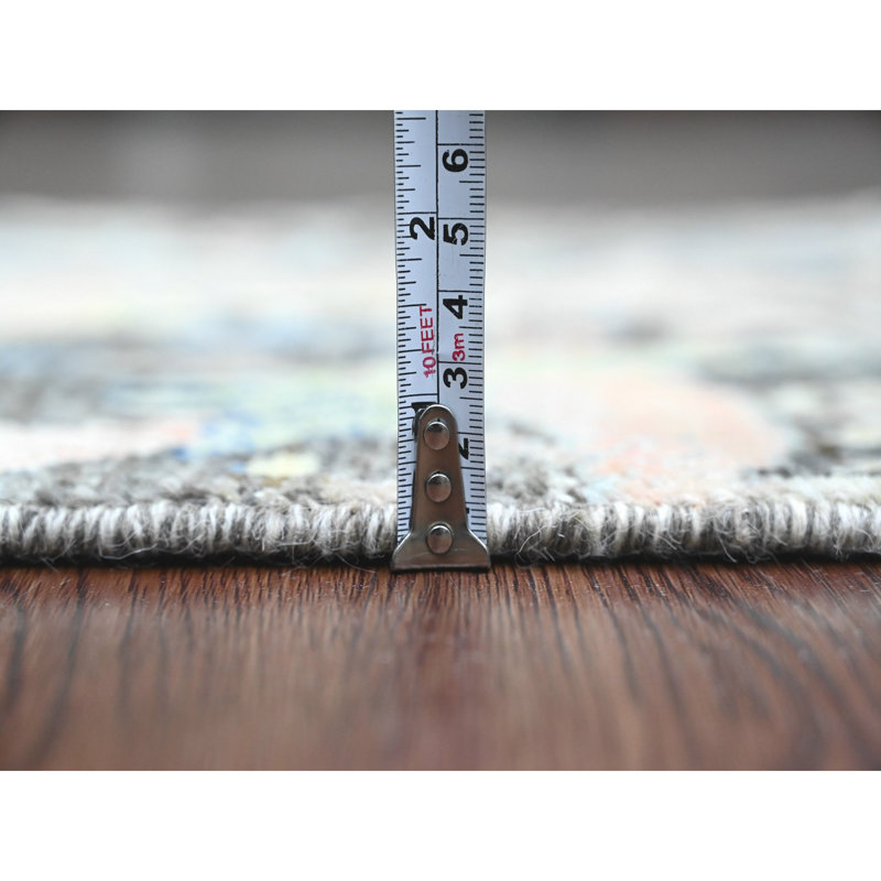 Tapis de couloir gris en laine noué à la main 2 pi x 6 pi 2 po C2790FA7F9084715886603E8476AF36C