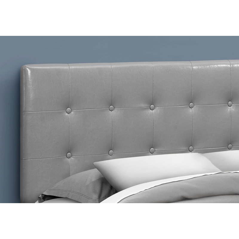 Bed, Headboard Only, Bedroom, Upholstered, Gray, Queen