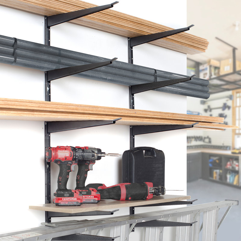 delta Heavy Duty Steel Wall Mounted Adjustable 5-Tier Lumber Storage Garage Rack