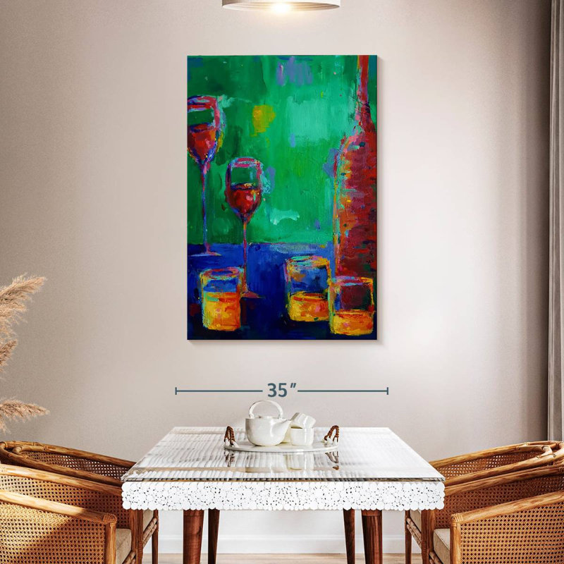 Yarlin Wine And Whiskey, 48" H x 32" W