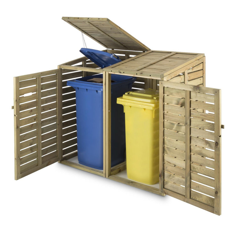 Wooden Double Bin Store