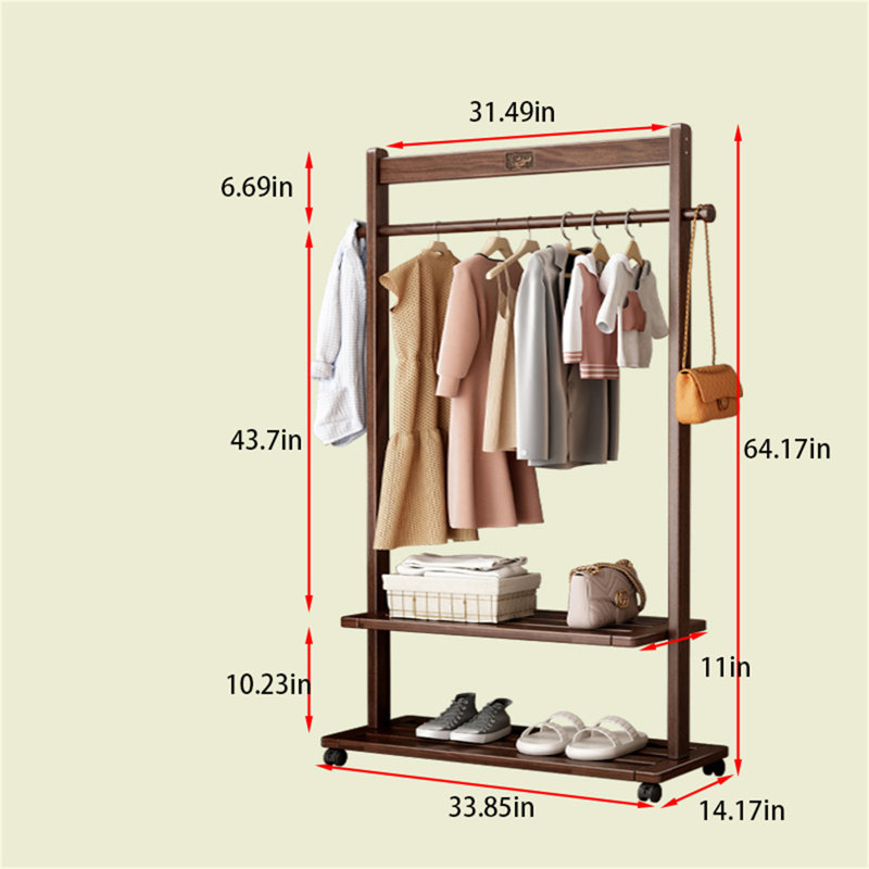 Aesthetic Solid Wood Clothes And Hat Stand