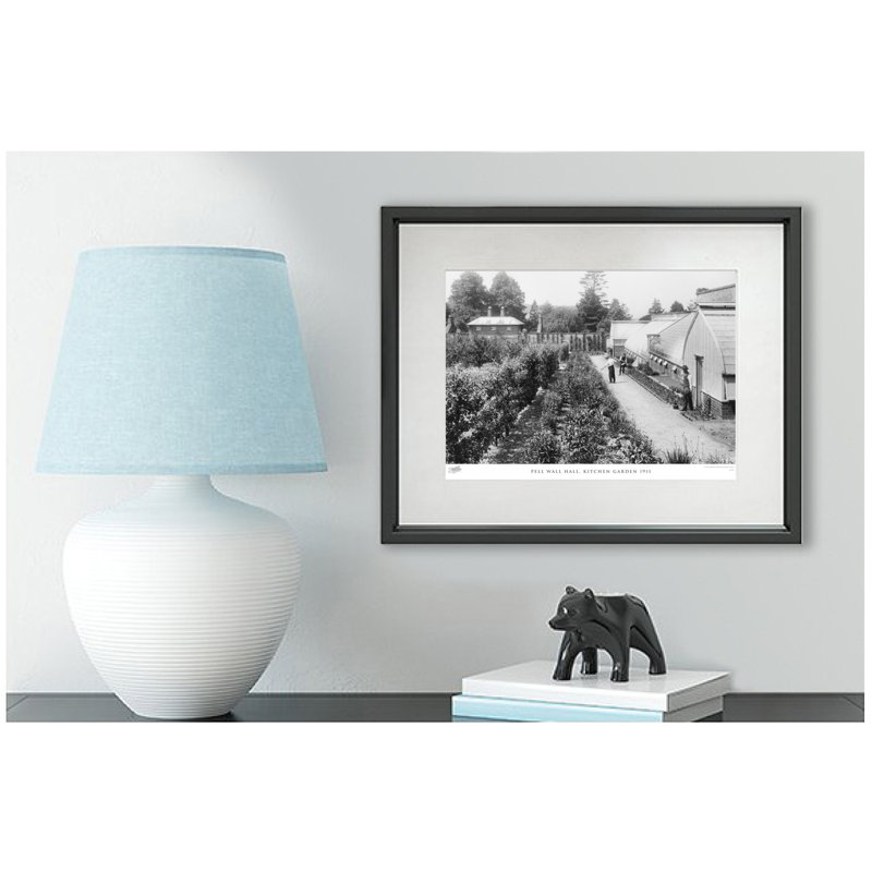 Pell Wall Hall, Kitchen Garden 1911 - Single Picture Frame Print, 60cm H x 80cm W x 2.3cm D