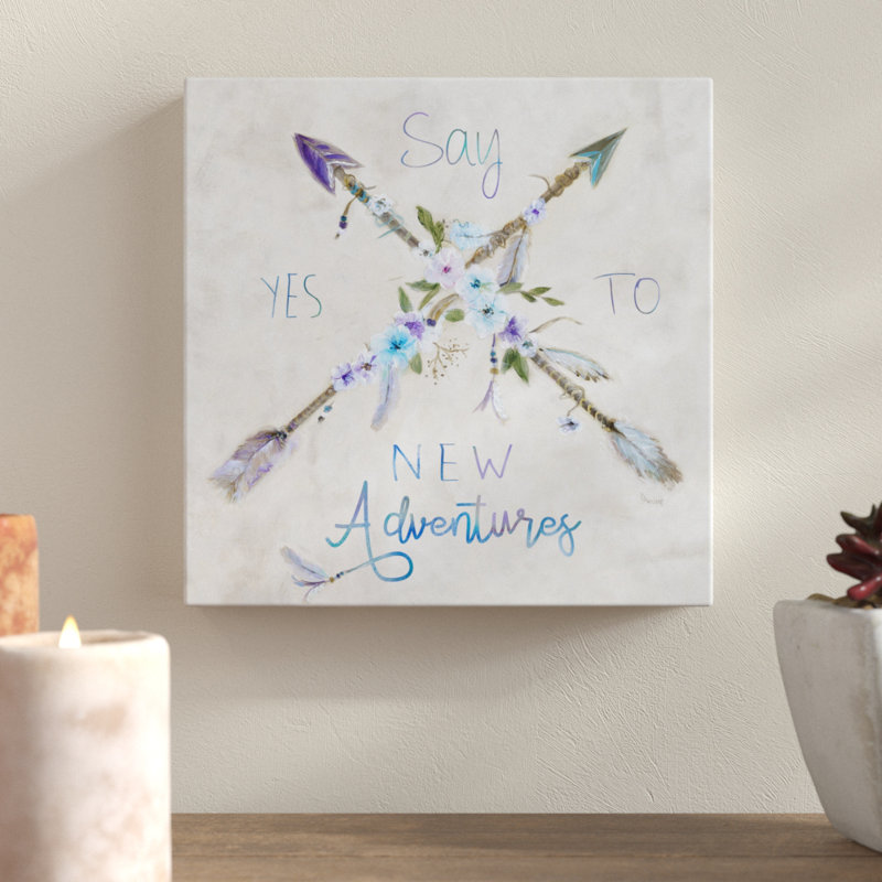 «Boho Arrow Adventures», peinture sur toile tendue, H 10 po x l 10 po x P 1,5 po