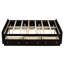 Structure de lit grand en bois avec 6 tiroirs pour un rangement et une organisation supplémentaires-1289171766
