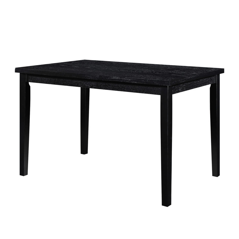 Table de salle à manger de style décontracté avec finition noire légère
