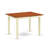 5 Piece Kitchen Table Set for 4 Includes a Rectangle Dining Room Table with Butterfly Leaf and 4 Dining Chairs, Buttermilk & Cherry-1789848796