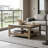 Weddel Basilico 31.3" Transitional Square Coffee Table With Storage