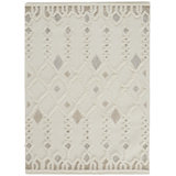 Saint Lucia Wool Trellis Area Rug in Ivory