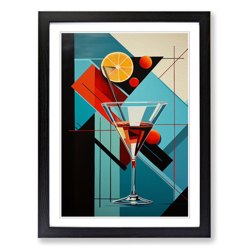 Single Picture Frame Print on Wood, 34cm H x 25cm W, Black Framed