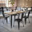 Table de restaurant commerciale en résine de polyester avec trou pour parasol 30 po x 60 po Guenot-1595980836