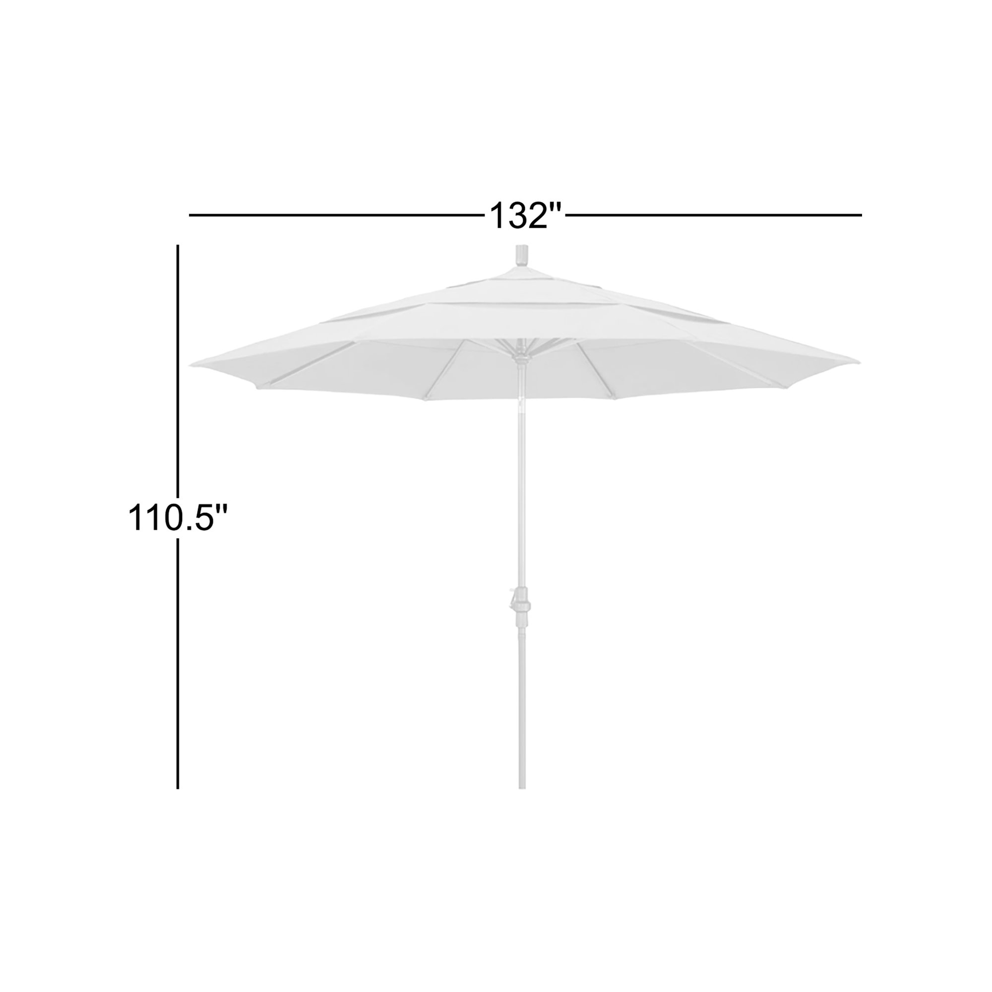 Broadmeade 132'' Sunbrella® Outdoor Umbrella, Canvas Granite Sunbrella® Canvas