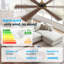 60 po Ventilateur de plafond 6 pales double face en contreplaqué noir et noyer avec télécommande DC, noir et or NAB-446177392-446177407