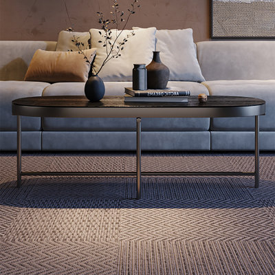 Table basse ovale luxueuse et légère