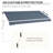 12' X 10' Retractable Awning - & Water- Patio Sun Shade With Manual Crank For Deck, Balcony, Yard, Charcoal Gray 10'. Crank. Fabric. Aluminum Frame All Places.