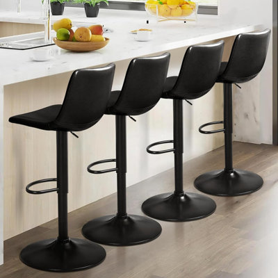 Set of 4 Adjustable Bar Stools