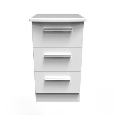 Borgeson 3 Drawer Bedside Cabinet (Ready Assembled)
