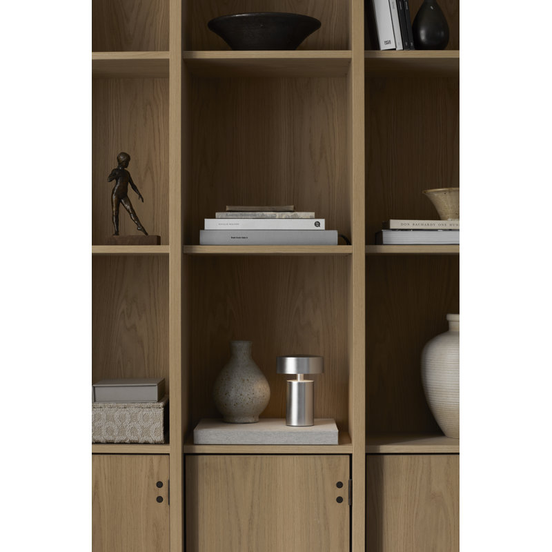Column Table Lamp, Brushed Aluminum