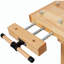 Établi en bois 55 po, banc de travail en bois robuste avec poignée réglable, table de travail du bois avec capacité de charge de 300 lb avec rangement pour garage, atelier, rangement à la maison