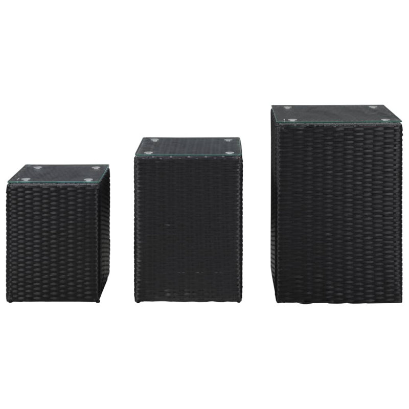 Bankview 3 Piece Nest of Tables, Black