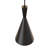 1-Light Pendant with Matte Black Shade, Mid-Century Modern Style