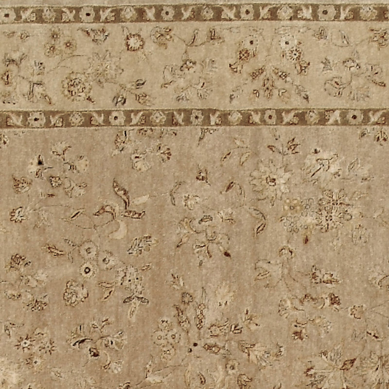 Hand Knotted Oriental Area Rug in Cream/Ivory, Runner 3' x 20'