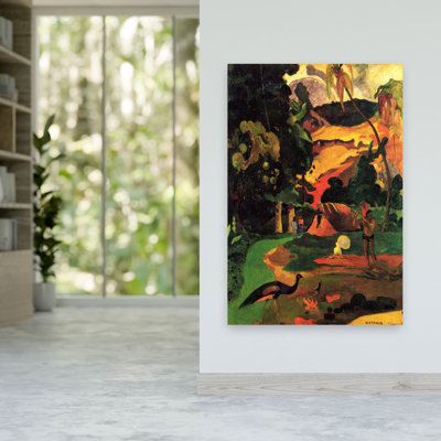Matamoe Classic Colorful Abstract Landscape Summer Wall Art Print by Paul Gauguin - Wrapped Canvas Print