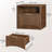 Finlas 18.9" Mid-Century Modern Nightstand with Storage，End Table With Shelf For Small Space