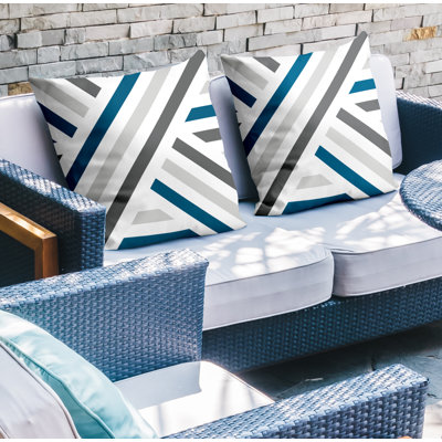  Coussin décoratif intérieur / extérieur à rayures