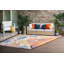 Tapis d'intérieur / extérieur en polypropylène tissé à plat réversible Vanita - multicolore-88088565