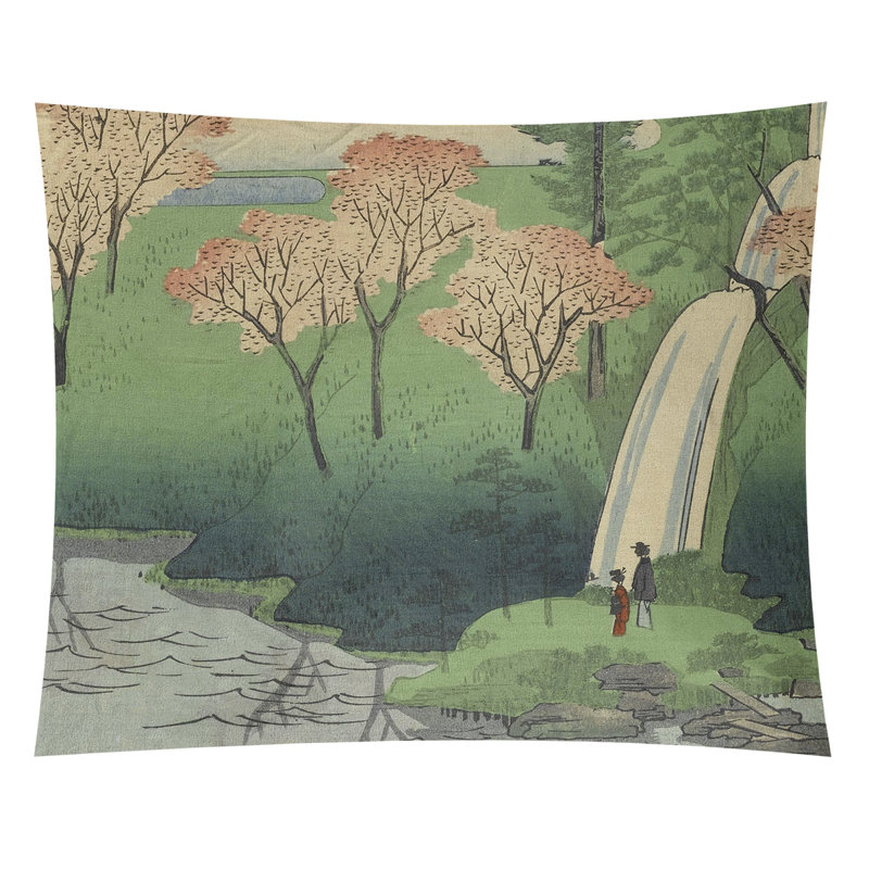 Macintyre Polyester Tapestry, 83.5" H x 71" W, Green/Red